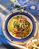 Couscous salad with squid