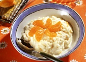 Rice pudding (with buttermilk, mandarin oranges and apple)
