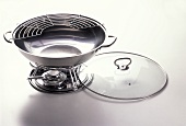 Stainless Steel Wok with Glass Lid