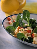 Corn salad with apple and pine nuts