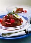 Herring salad with beetroot and egg