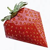 Eine Erdbeere aus Papier