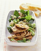 Grilled chicken breast with tabbouleh and mint