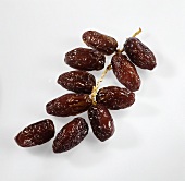 Ripe dates on the stalk