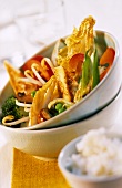 Stir-fried vegetables with tofu