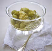 Gooseberry fool - Cremespeise mit grünen Stachelbeeren