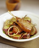 Lammkoteletts auf Süsskartoffelsalat