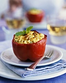 Red pepper with ricotta and pine nut stuffing