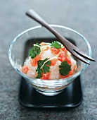 Ceviche (marinated fish with tomatoes and parsley)