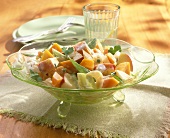 Pumpkin salad with apples and chicory
