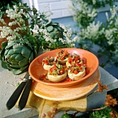 Stuffed artichoke bottoms (Provence)