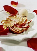 Apple tartlet with vanilla ice cream
