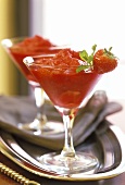 Strawberry Margarita in two glasses