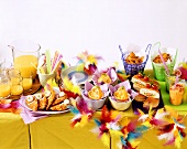 Buffet for Carnival party, main courses