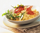 Lobster on rocket risotto