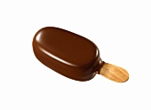 Ice cream with chocolate coating on stick