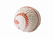A scoop of strawberry yoghurt ice cream