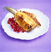 Barbecued pineapple quarter