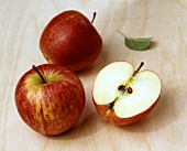 Two whole apples and half an apple (Jonathan)
