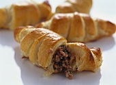 Savoury croissants with mince filling