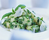 Gnocchi alle erbette (herb gnocchi with Parmesan, Italy)