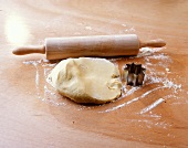 Sweet pastry, biscuit mould and rolling pin