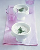 Yoghurt and cress soup