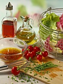 Various salad ingredients