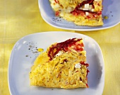 Tomato omelette with feta