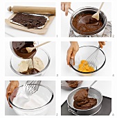 Making chocolate cake