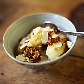 Pear and almond crumble