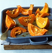 Baked pumpkin wedges