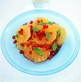 Orange salad with pomegranate