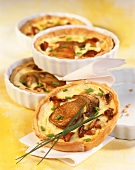 Mini-quiches with forest mushrooms