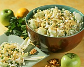 Chicory salad with walnuts and apples