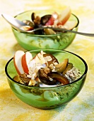 Muesli with apple and cultured milk