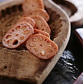 Sweet lotus roots with sticky rice