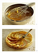Obstkuchen mit Aprikosenkonfitüre einstreichen (aprikotieren)