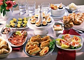 Buffet of snacks and appetisers