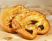 Two New Year pretzels