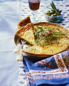 French cheese tart with onions