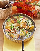 Potato and vegetable bake with ham