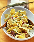 Pappardelle with red onions
