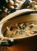 Mixed forest mushroom soup