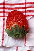 Strawberry on kitchen cloth