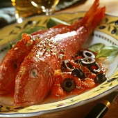 Red mullet with tomato sauce