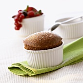 Chocolate soufflé in small moulds