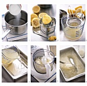 Making lemon sorbet