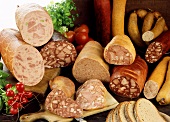Various types of sausage