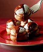 Chocolate profiteroles